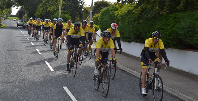 The crew on the road, taking it all in their stride!