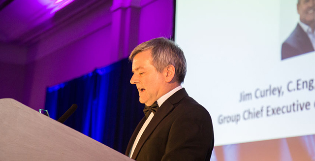Jim Curley, Group Chief Executive (JEG), accepting IBDA Business Leadership Award